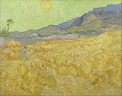 Wheat Field with Reaper (September 1889), Van Gogh (F618)