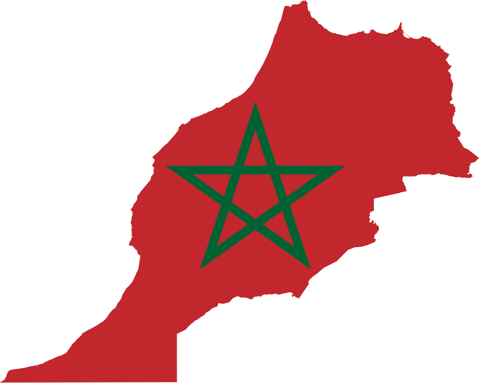 Fayl:Flag-map of Morocco.svg