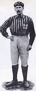 A black and white picture of Herbert Kilpin, the first captain of A. C. Milan