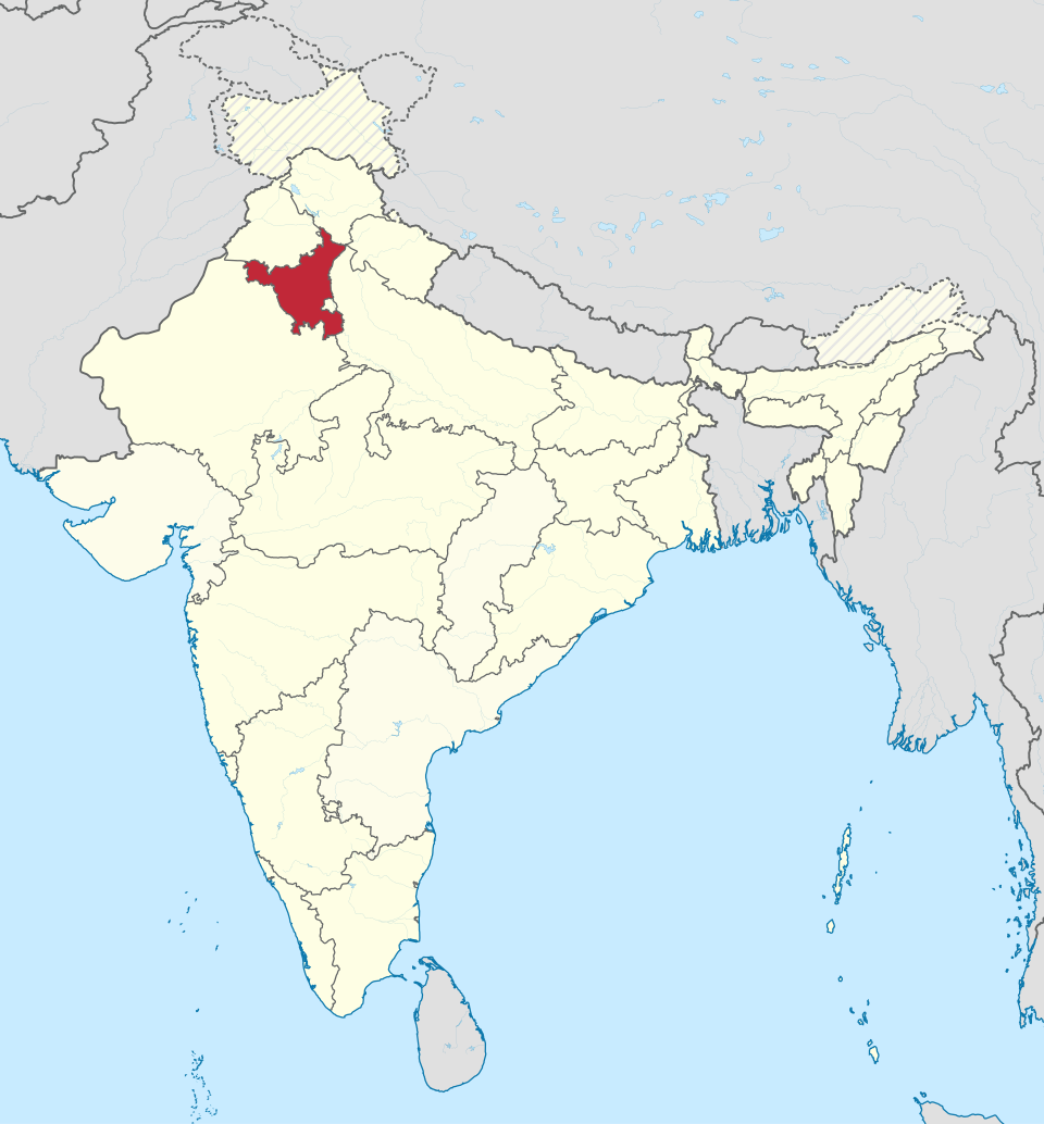 Fayl:Haryana in India (disputed hatched).svg