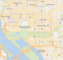 Kapitoliy binosi is located in Central Washington, D.C.