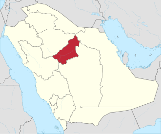 Al-Qassim xaritada