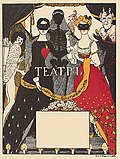 Aleksandr Blokning 1909 yildagi "Teatr" kitobining muqovasi. Tasvir muallifi Konstantin Somov . Rasmda Symbolism va Art Nouveau o'rtasidagi bog'liqlik ta'kidlangan.