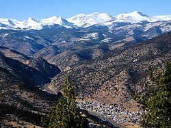 Skyline of Idaho Springs, Colorado