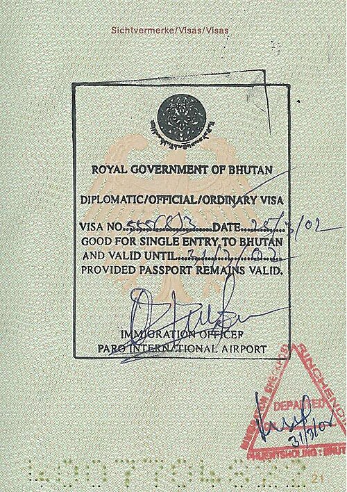 Fayl:Visa Bhutan 2002.jpg