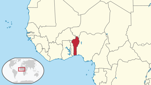 Location of Benin