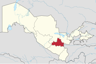 Samarqand viloyati xaritada