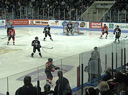 Photo of Pee-Wee teams playing at the Quebec Coliseum in 2009.