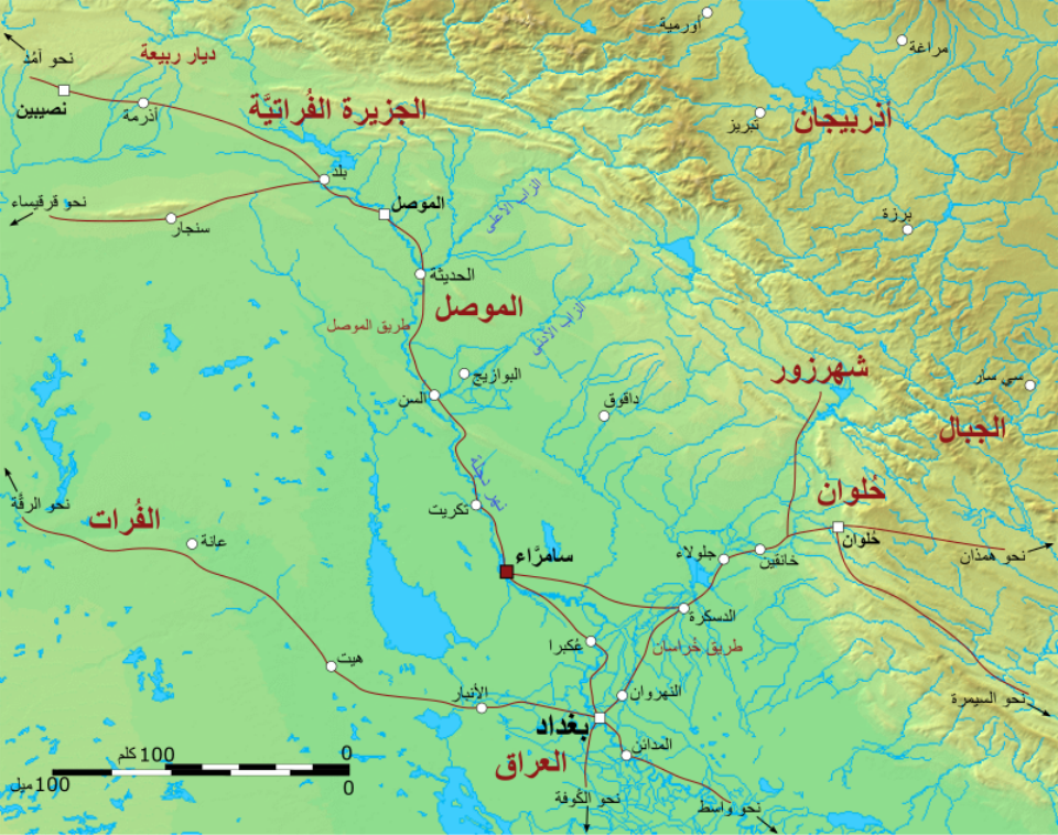 Fayl:Central Abbasid Caliphate Ninth Century-ar.svg