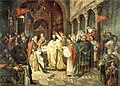 Ferdinand Quiquerez tomonidan tasvirlangan qirol Zvonimirning toj kiyish marosimi.