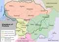 1867-1914-yillardagi Litva xaritasi. Polsha-Rossiya chegarasi (o'sha paytda Litva mavjud emas edi)
