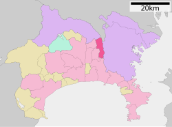 Yamatoning Kanagawa Prefekturasida joylashuvi