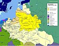 1569-yilda tashkil topganidan keyin Polsha-Litva Hamdo'stligi xaritasi Ukraina hududlari Polshaning ma'muriy nazorati ostiga o'tkazildi.