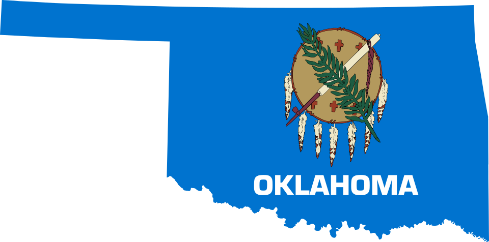 Fayl:Flag map of Oklahoma.svg