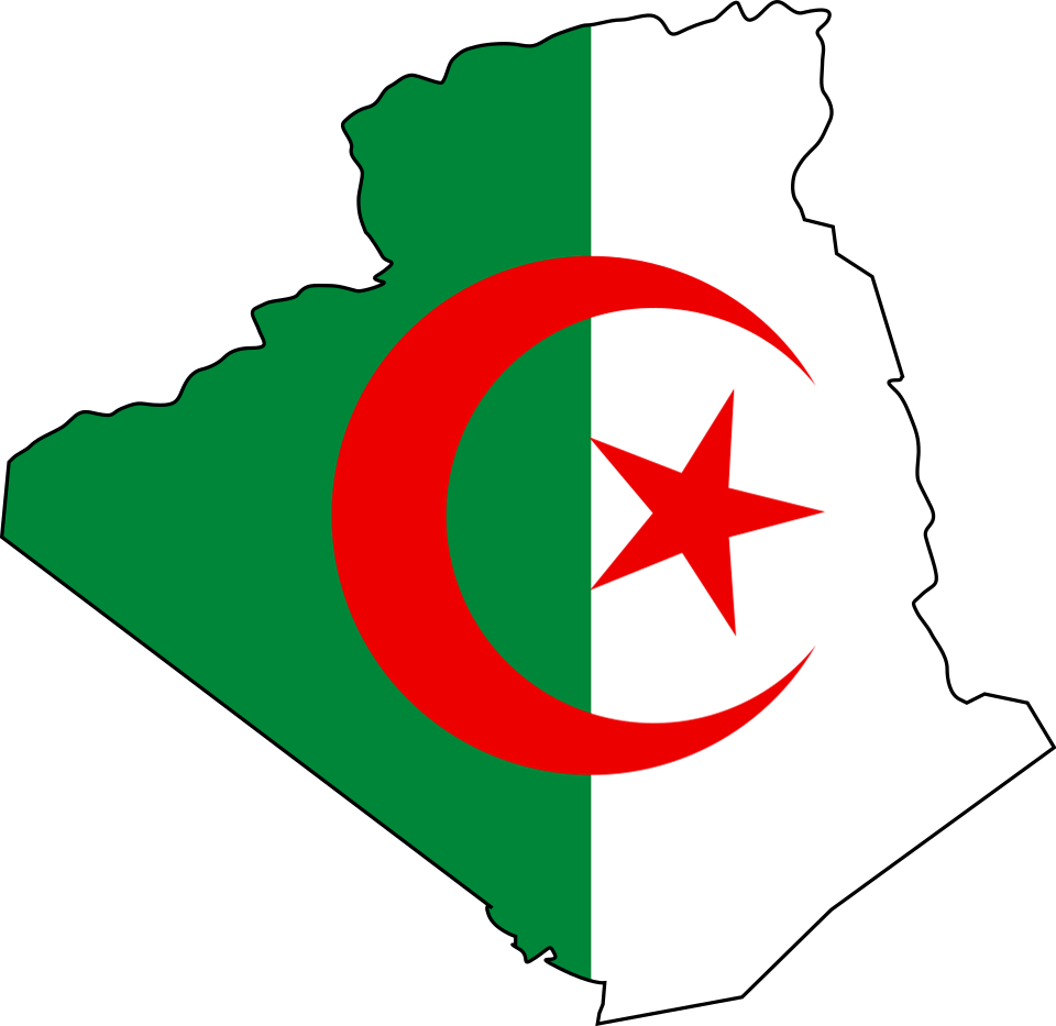 Fayl:Flag and map of Algeria.svg