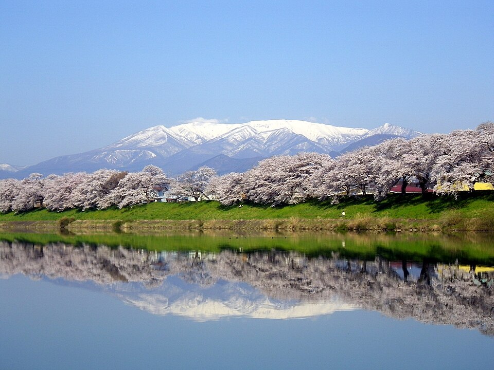Fayl:Mount Zaō and Sakura 01.jpg