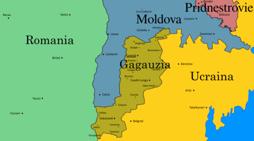 Location of Gagauziya Respublikasi