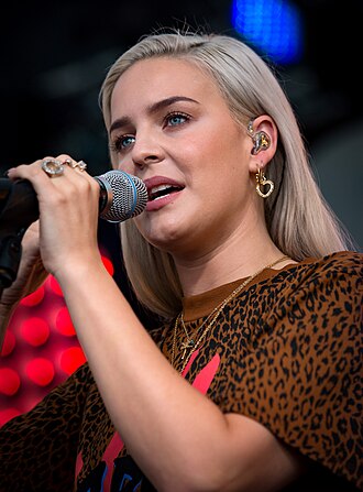Anne-Marie performing in 2017