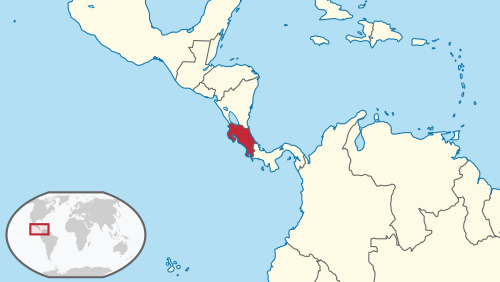Location of Kosta-Rika