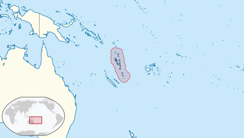 Location of Vanuatu
