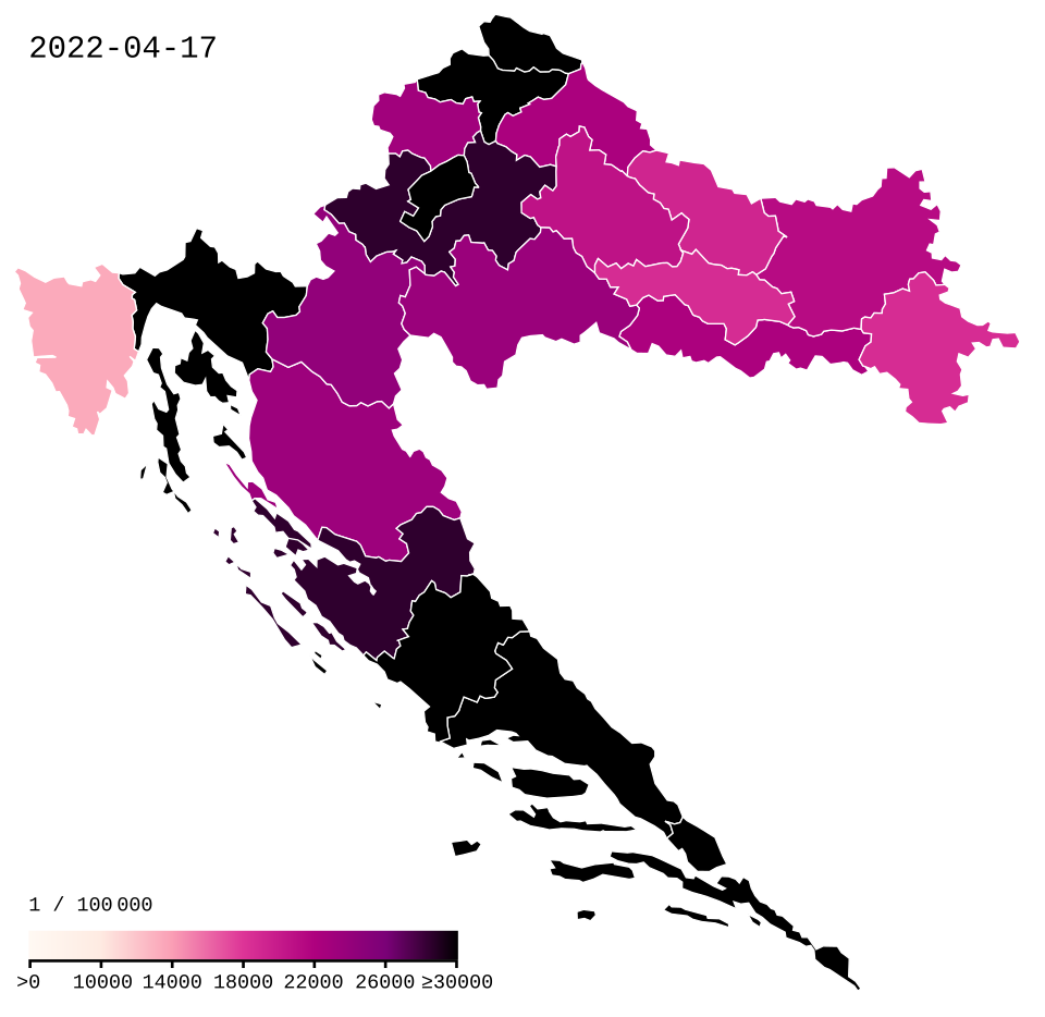 Fayl:COVID-19 Croatia cases per capita.svg
