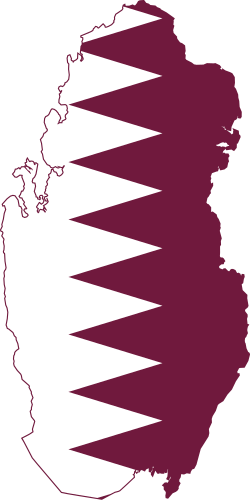 Fayl:Flag-map of Qatar.svg