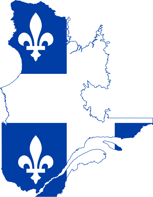 Fayl:Flag-map of Quebec.svg